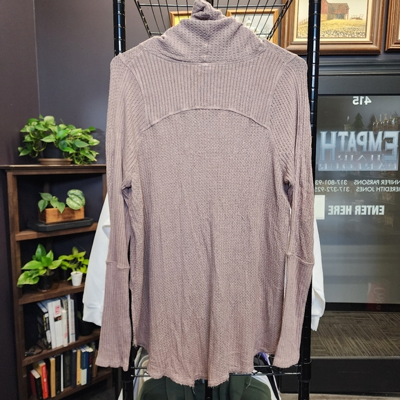 FREE PEOPLE WE THE FREE Kristina Drippy Thermal Cowl Neck Long Sleeve S - Picture 5 of 5
